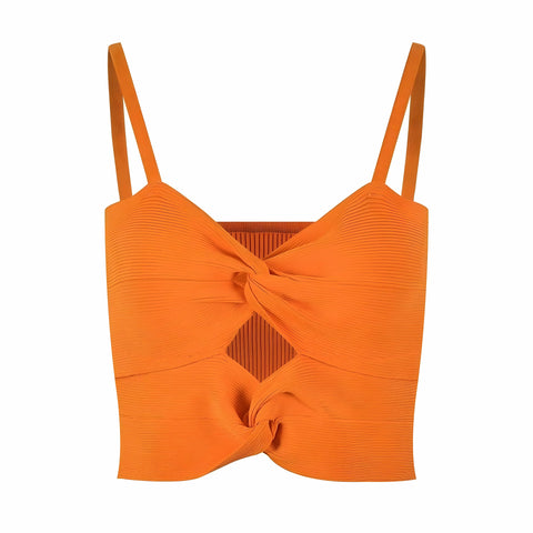 The Sorbet Knitted Camisole - Multiple Colors 0 SA Styles Orange S 