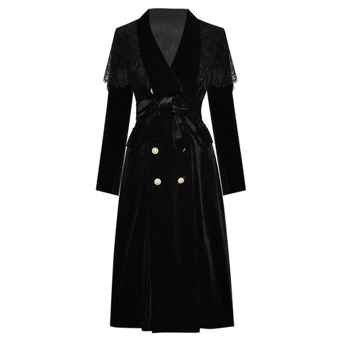 The Fidelia Long Sleeve Velvet Coat Saint Ashley S 