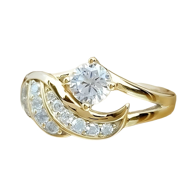 The Isolde Crystal Ring - Multiple Colors SA Formal Gold 5 