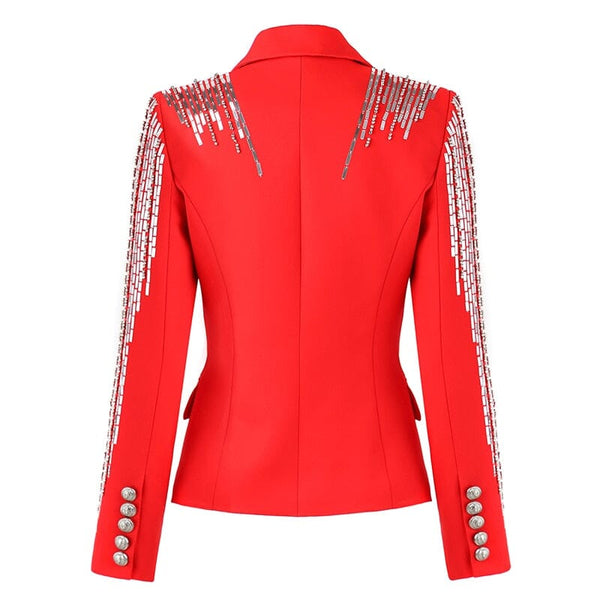 The Fireworks Long Sleeve Sequin Blazer 0 SA Styles 