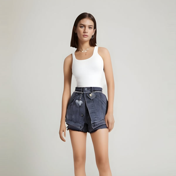 The Graciana High Waist Denim Shorts SA Formal 