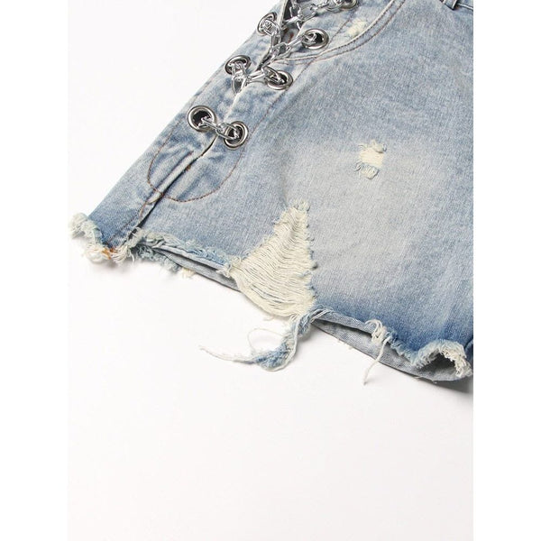 The Calypso High Waist Denim Shorts 0 SA Styles 