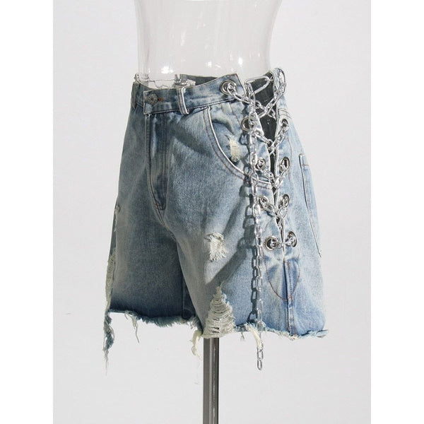 The Calypso High Waist Denim Shorts 0 SA Styles 