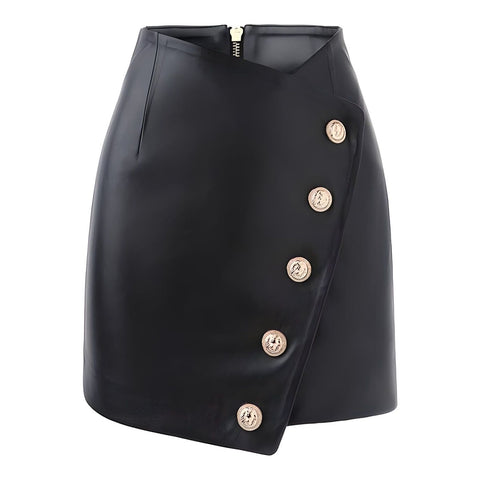 The August Faux Leather Pencil Mini Skirt - Multiple Colors 0 SA Styles Black S 