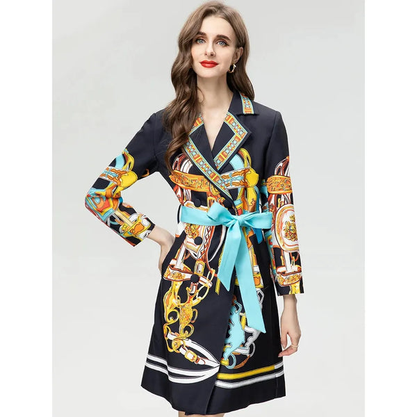 The Alcina Long Sleeve Printed Trench Coat Saint Ashley S 