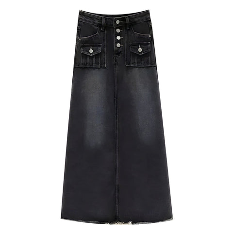 The Brigitte High Waist Denim Skirt SA Formal S 