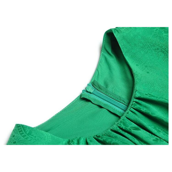 The Emerald Ruched Long Sleeve Dress 0 SA Styles 