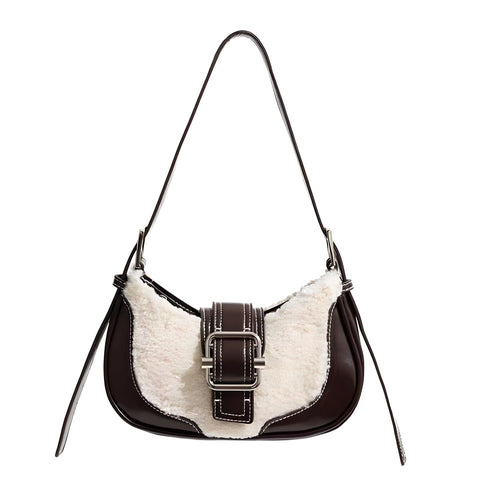 The Saddle Shoulder Clutch Purse - Multiple Colors 0 SA Styles Faux Fur 