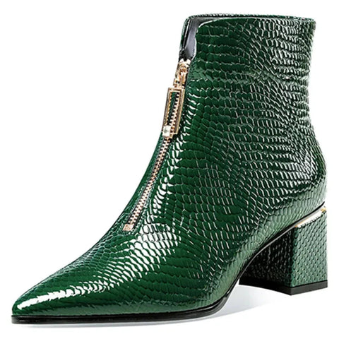 The Adelaide Leather Ankle Boots Saint Ashley Green EU 35 / US 5 