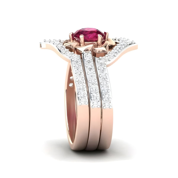 The Ruby Rose Inlaid Ring 0 SA Styles 