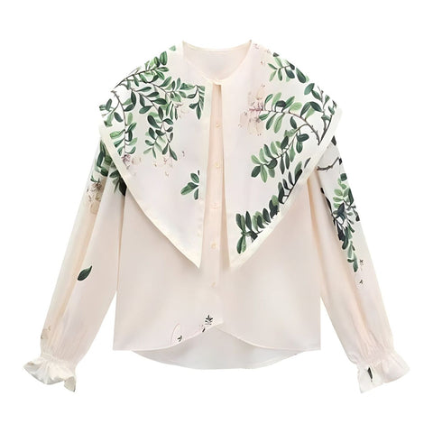 The Vine Long-Sleeve Chiffon Blouse 0 SA Styles S 