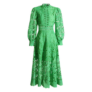 The Fern Long Lantern Sleeve Dress SA Formal S 