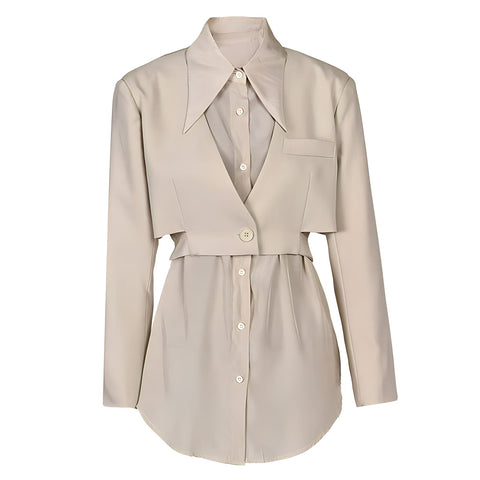 The Cordelia Two Piece Long Sleeve Shirt Blouse SA Formal M 