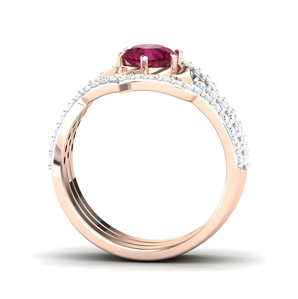 The Ruby Rose Inlaid Ring 0 SA Styles 