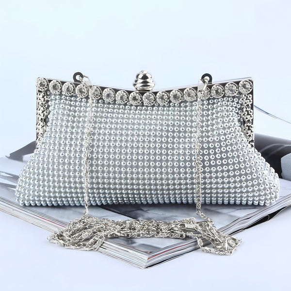 The Davina Shoulder Clutch purse - Multiple Colors Saint Ashley Silver 