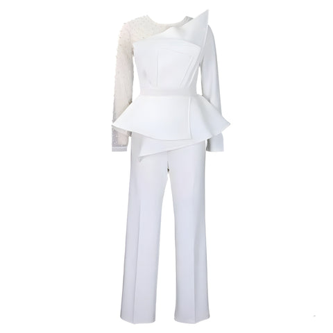 The Eulalia Long Sleeve Beaded Jumpsuit Saint Ashley 