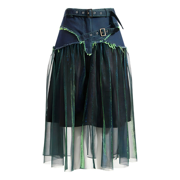 The Gypsy High Waist Denim Skirt 0 SA Styles S 