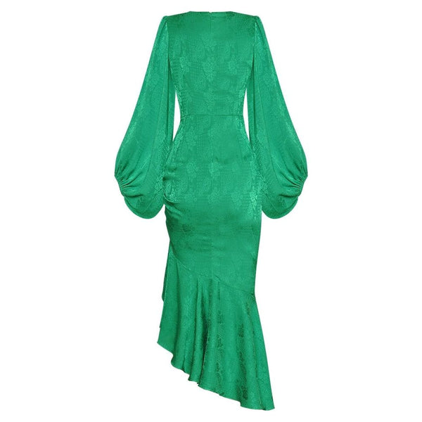 The Emerald Ruched Long Sleeve Dress 0 SA Styles 