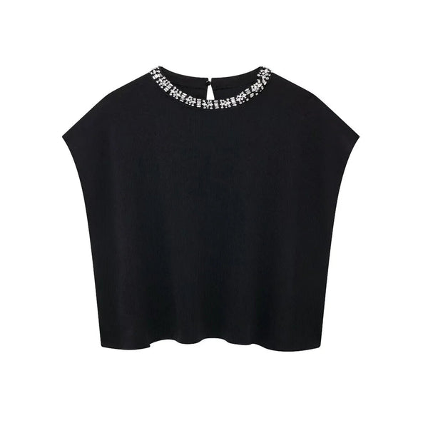 The Corinna Sleeveless Top Saint Ashley Black M 