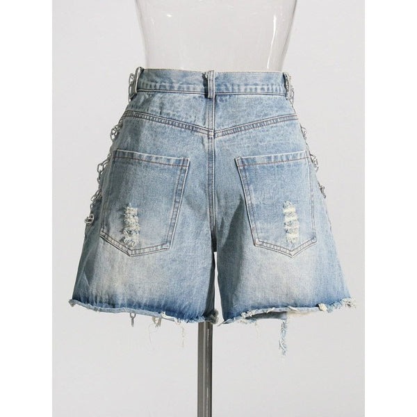 The Calypso High Waist Denim Shorts 0 SA Styles 