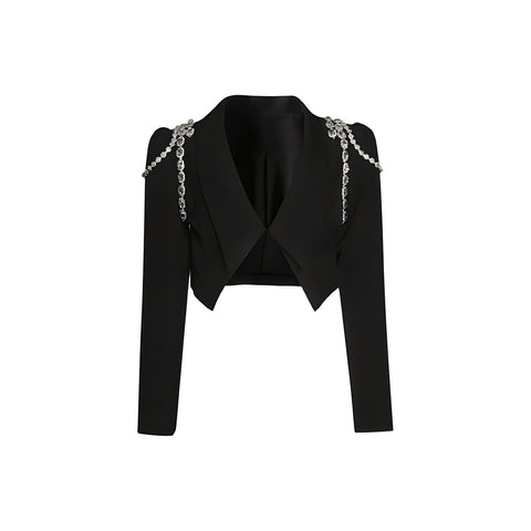 The Evelyne Long Sleeve Cropped Blazer 0 SA Styles S 