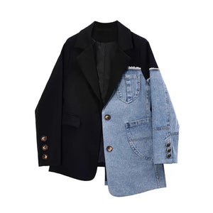 The Rosaline Long Sleeve Denim Blazer Saint Ashley S 