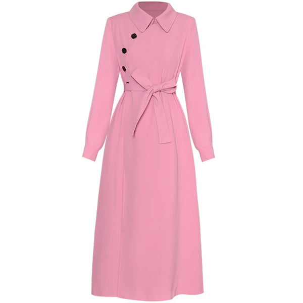 The Melora Long Sleeve Tench coat Saint Ashley Pink S 