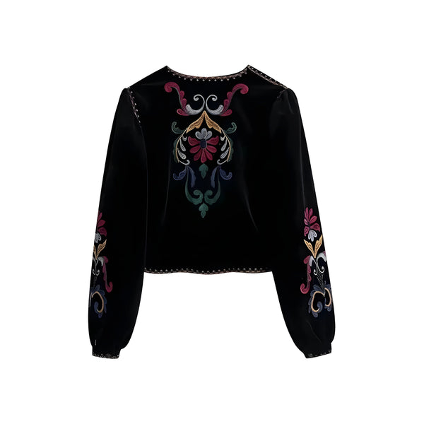 The Iolanthe Embroidered Long Sleeve Blouse SA Formal 