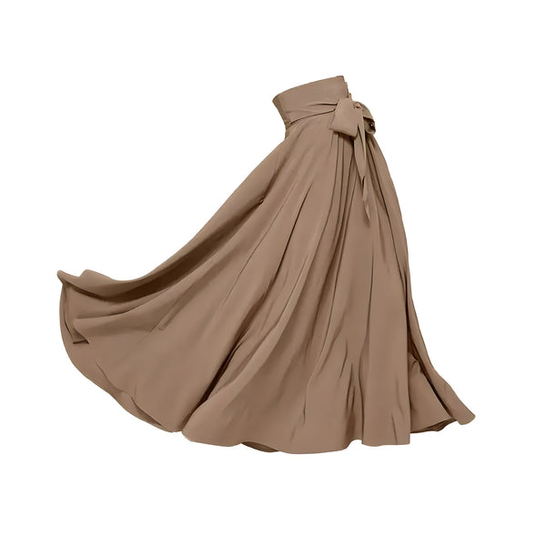 The Lucia High Waist Pleated Skirt - Multiple Colors SA Formal Khaki S 