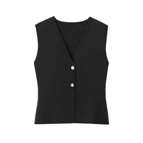 The Ramona Knitted Camisole Saint Ashley Black S 