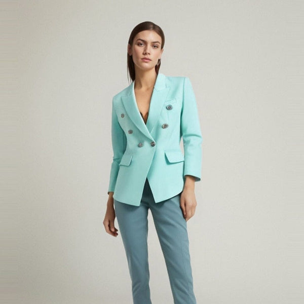 The Priscilla Slim Fit Blazer - Mint LADY FASHION CHOICE 