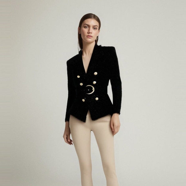 The Sasha Belted Slim Fit Blazer Luke + Larry 