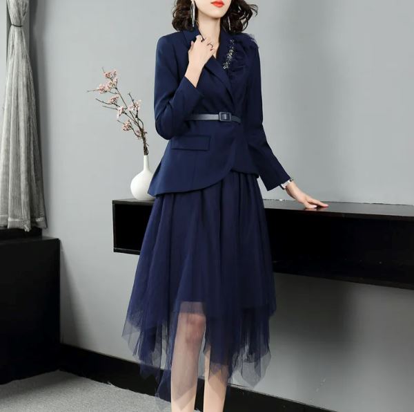 The Siohban Long Sleeve Two Piece Dress - Multiple Colors Luke + Larry 