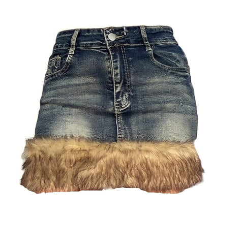 The Ivy High Waist Denim Mini Skirt SA Formal S 