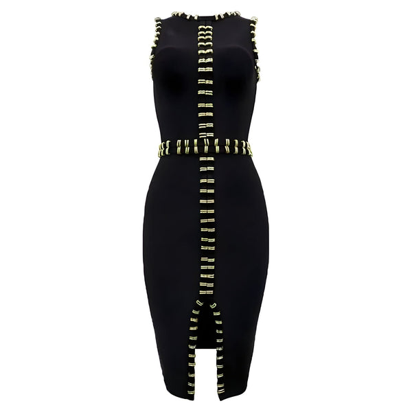 The Gemma Studded Split-Front Dress - Multiple Colors Shop5798684 Store XS Black 