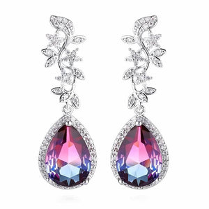 The Aurora Crystal Drop Earrings Luke + Larry 