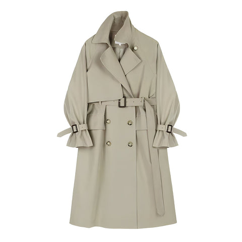 The Teagan Long Sleeve Trench Coat - Multiple Colors SA Studios Khaki S 