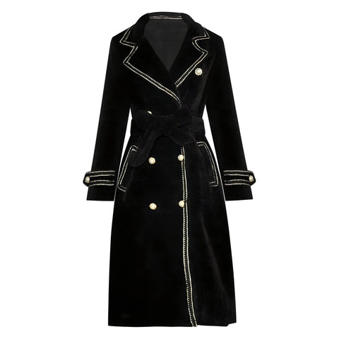 The Eleanor Long Sleeve Winter Overcoat - Multiple Colors SA Studios Black L 