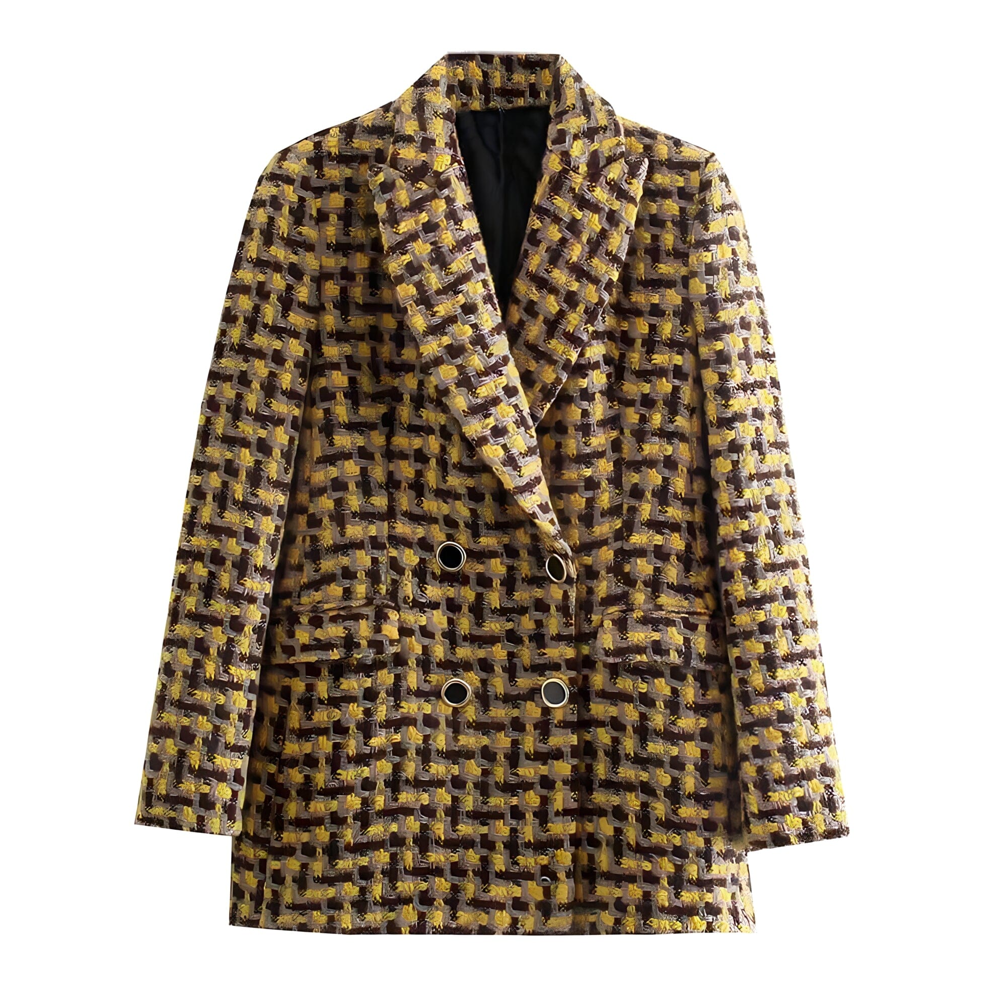 The Hive Houndstooth Long Sleeve Blazer SA Studios L 