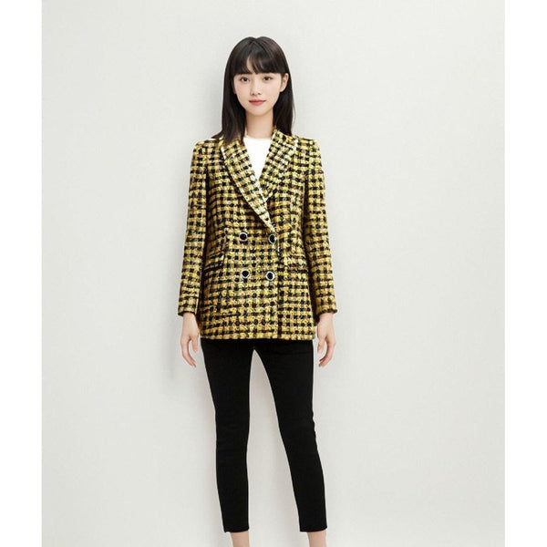 The Hive Houndstooth Long Sleeve Blazer SA Studios 