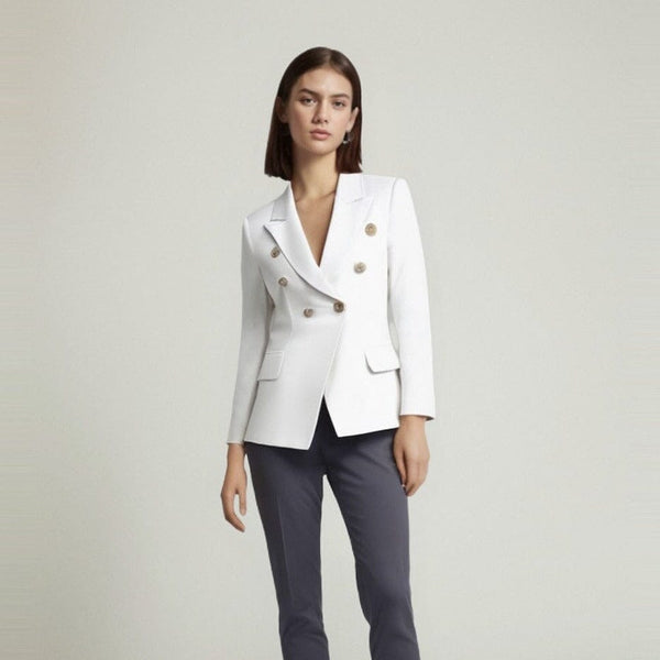 The Priscilla Slim Fit Blazer - Pearl Sarah Ashley 