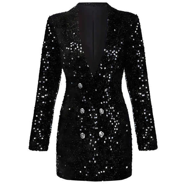 The Juliette Sequin Long Tail Blazer Shop5798684 Store S 