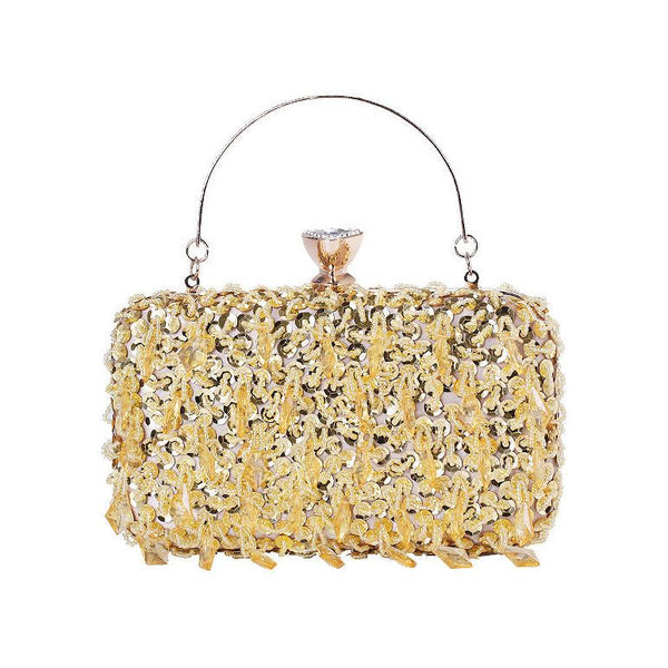 The "Gabriela" Sequin Clutch Purse - Multiple Colors Hypersku Gold 