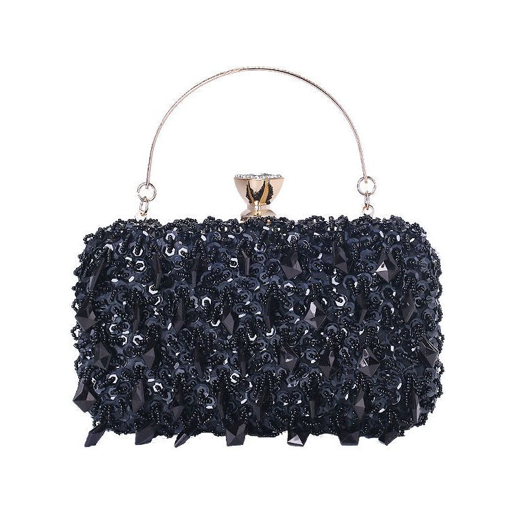 The "Gabriela" Sequin Clutch Purse - Multiple Colors Hypersku Black 