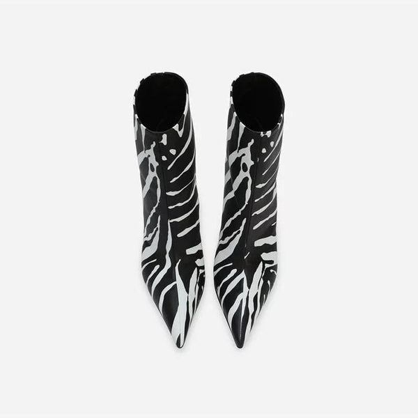 The Zebra High-Heel Ankle Boots 0 SA Styles 