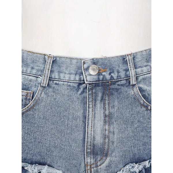 The Parade High Waist Denim Shorts 0 SA Styles 