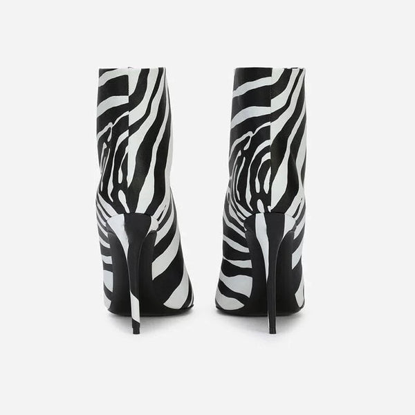 The Zebra High-Heel Ankle Boots 0 SA Styles 