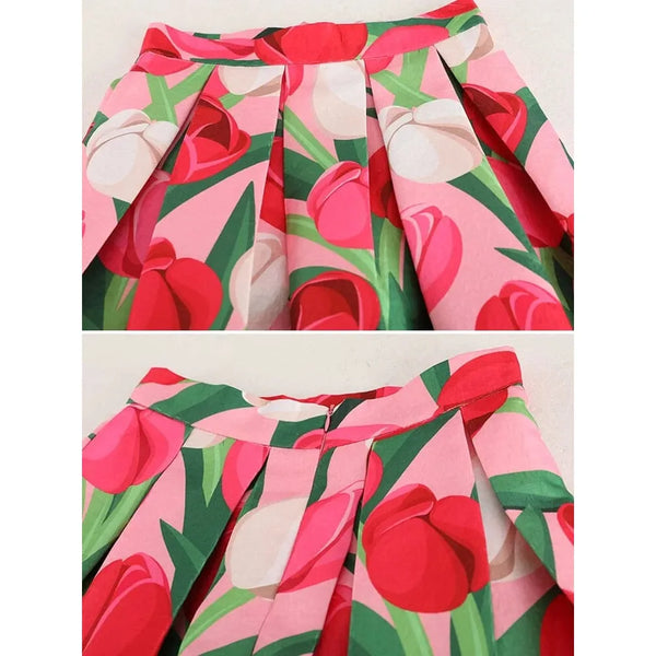 The Petals High Waist Pleated Skirt 0 SA Styles 