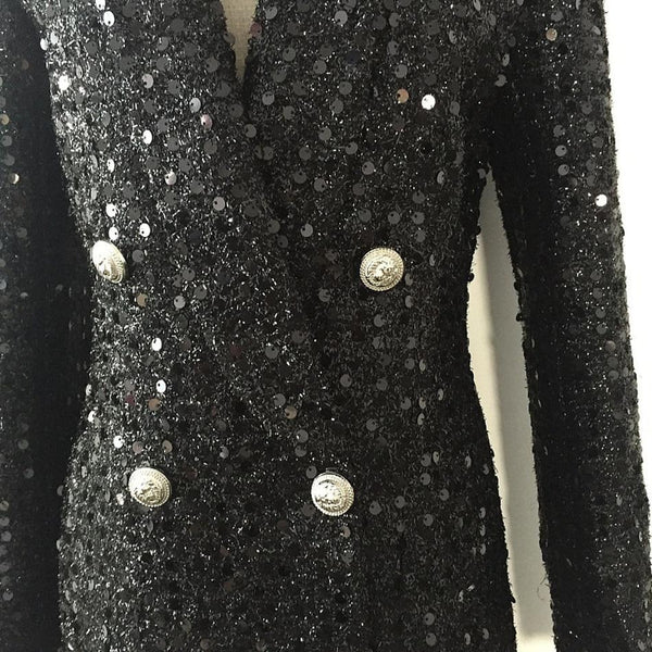 The "Juliette" Sequin Long Tail Blazer Shop5798684 Store 