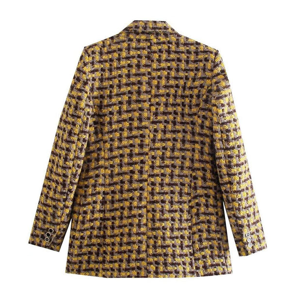 The "Hive" Houndstooth Long Sleeve Blazer SA Studios 